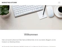 Tablet Screenshot of marketing-kitchen.de